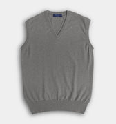 Grey V - Neck Cashmere Slipover