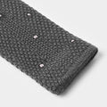 Grey & White Spot Knitted Cashmere Tie