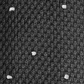 Grey & White Spot Knitted Cashmere Tie