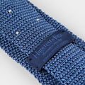 Lazuite & White Spot Knitted Silk Tie