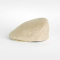 Light Beige Micro Herringbone Linen Flat Cap