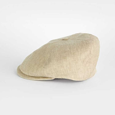 Light Beige Plain Micro Herringbone Linen Toni Cap