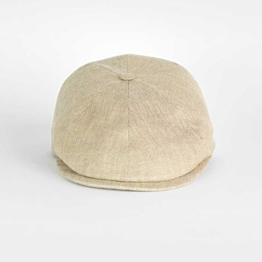 Light Beige Plain Micro Herringbone Linen Toni Cap