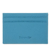 Light Blue Calf Leather Double Sided Card Holder