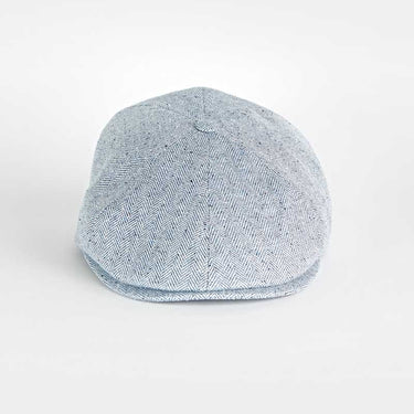 Light Blue Herringbone Silk Toni Cap