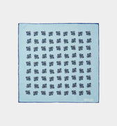 Light Blue Paisley Silk Handkerchief