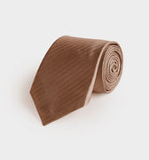 Light Brown Herringbone Silk Tie