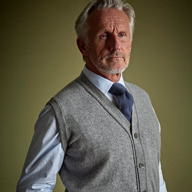 Light Grey Cashmere Waistcoat