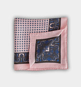 Light Pink Small Bean Silk Pocket Square