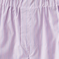 Lilac & Blue Stripe Cotton Poplin Boxer Shorts