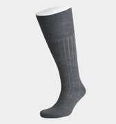 Long Mid Grey Wool Socks