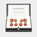 Longmire 18K Yellow Gold Black & Red Enamel Chain Link Dress Set