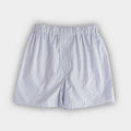 Mid Blue & White Fine Pinstripe Cotton Poplin Boxer Shorts