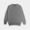 Mid Grey Crew Neck Cashmere Sweater