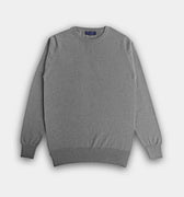 Mid Grey Crew Neck Cashmere Sweater