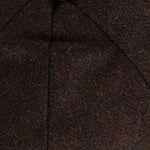 Mocha Brown Herringbone Wool Made In England Gatsby Cap