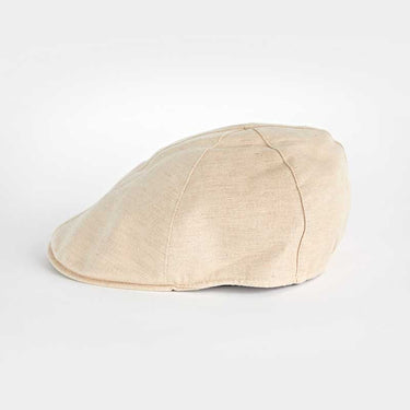 Natural Hopsack Cotton & Linen Roma Cap