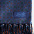 Navy & Blue Diamond Square Silk & Cashmere Scarf