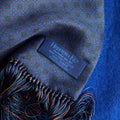 Navy & Blue Diamond Square Silk & Cashmere Scarf