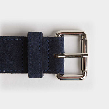 Navy Chiltern Suede Leather Belt