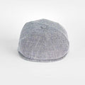 Navy Plain Micro Herringbone Cotton & Linen Mix Toni Cap