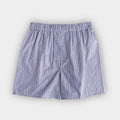 Navy Stripe Cotton Poplin Boxer Shorts