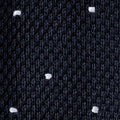 Navy & White Spot Knitted Cashmere Tie