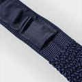 Navy & White Spot Knitted Silk Tie