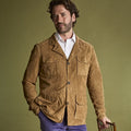 Nut Brown Four Pocket Suede & Cashmere Chanti Jacket