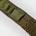 Olive Green & White Spot Knitted Silk Tie