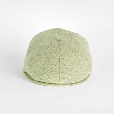 Olive Herringbone Silk Toni Cap