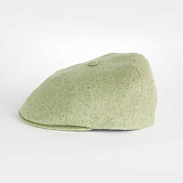 Olive Herringbone Silk Toni Cap