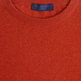 Orange Crew Neck Cashmere Sweater