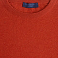 Orange Crew Neck Cashmere Sweater