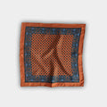 Orange Large Bean Silk Pocket Square