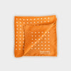 Orange & White Medium Spot Silk Pocket Square