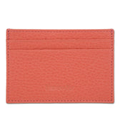 Pink Calf Leather Double Sided Card Holder