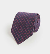 Pink Small Bean Motif Silk Tie