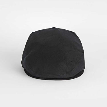 Plain Black 100% Linen Flat Cap