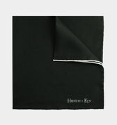 Plain Black Silk Handkerchief