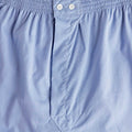 Plain Blue Blue End - on - End Cotton Boxer Shorts