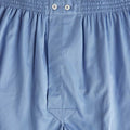 Plain Blue Cotton Poplin Boxer Shorts