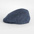 Plain Blue Denim Weave Wool Made In England Flat Cap