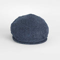 Plain Blue Denim Weave Wool Made In England Flat Cap