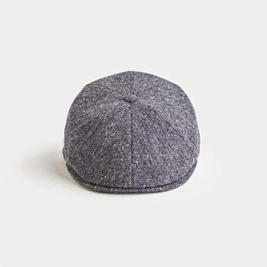 Plain Blue Donegal Tweed Wool Toni Cap