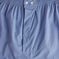 Plain Blue End - on - End Cotton Boxer Shorts