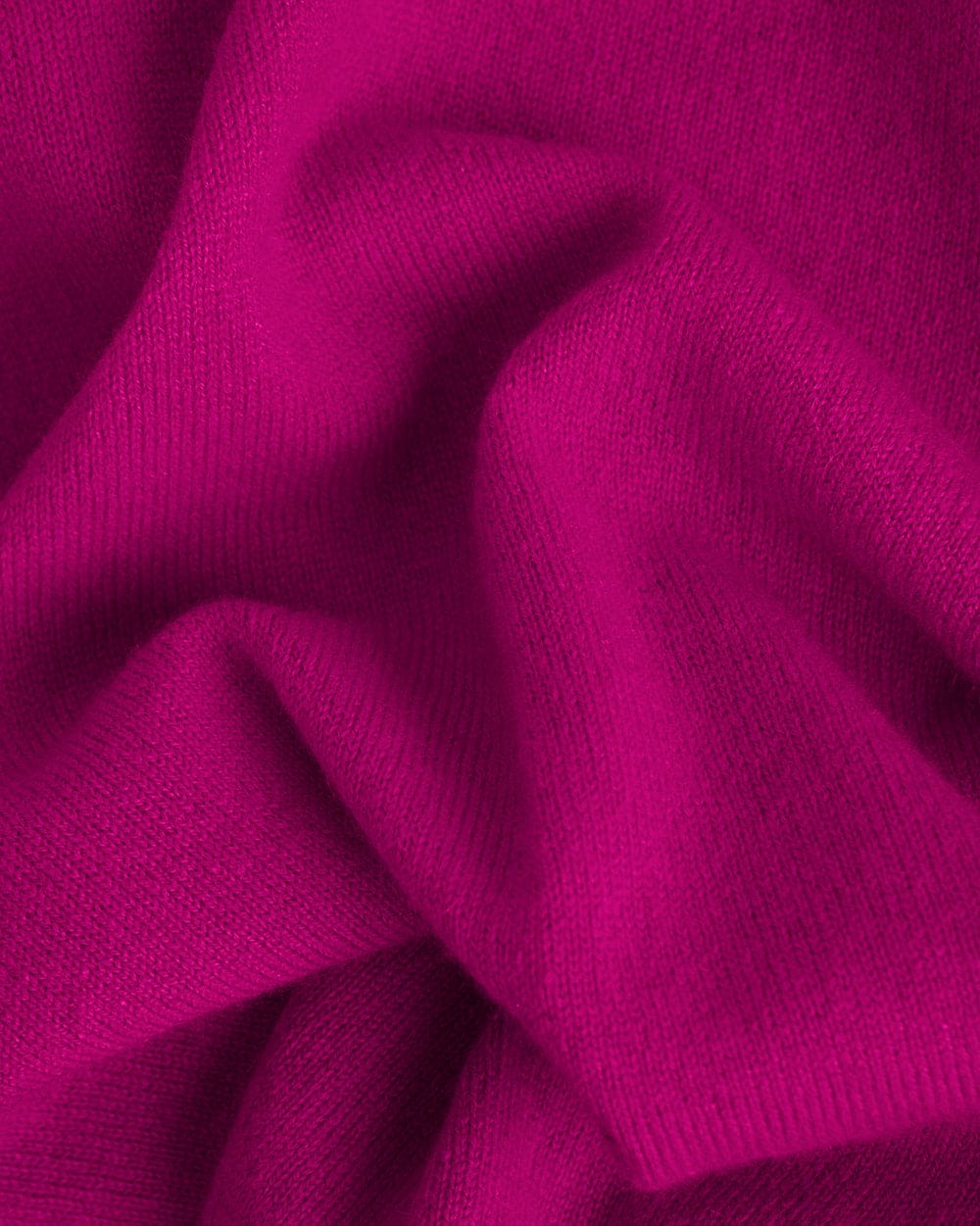 Plain Cerise 2 - Ply Cashmere V - Neck Sweater