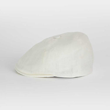 Plain Cream Linen Toni Cap