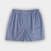 Plain Dark Blue Cotton Poplin Boxer Shorts