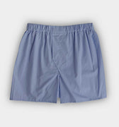 Plain Dark Blue Cotton Poplin Boxer Shorts